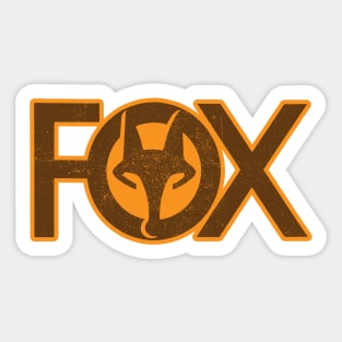 Fox '73 Orange/Brown Sticker